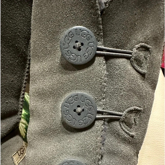 UGG Bailey Button Triplet II Black Mid-Calf Pull-On Boots Size US 8 - Picture 8 of 11